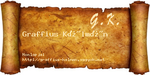 Graffius Kálmán névjegykártya